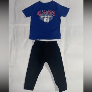 NFL New York Giants Short Sleeve Toddler Tee & Garanimals Jogger Sweatpants